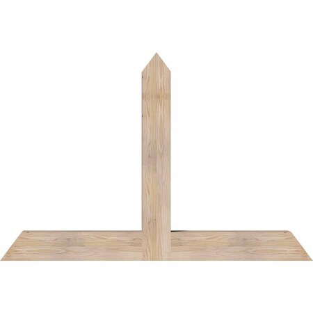 Ekena Millwork Portland Smooth Timber Gable Bracket, Douglas Fir, 60"W x 40"H x 5 1/2"D x 5 1/2"F, 16/12 Pitch GBW060X40X0606POR00SDF